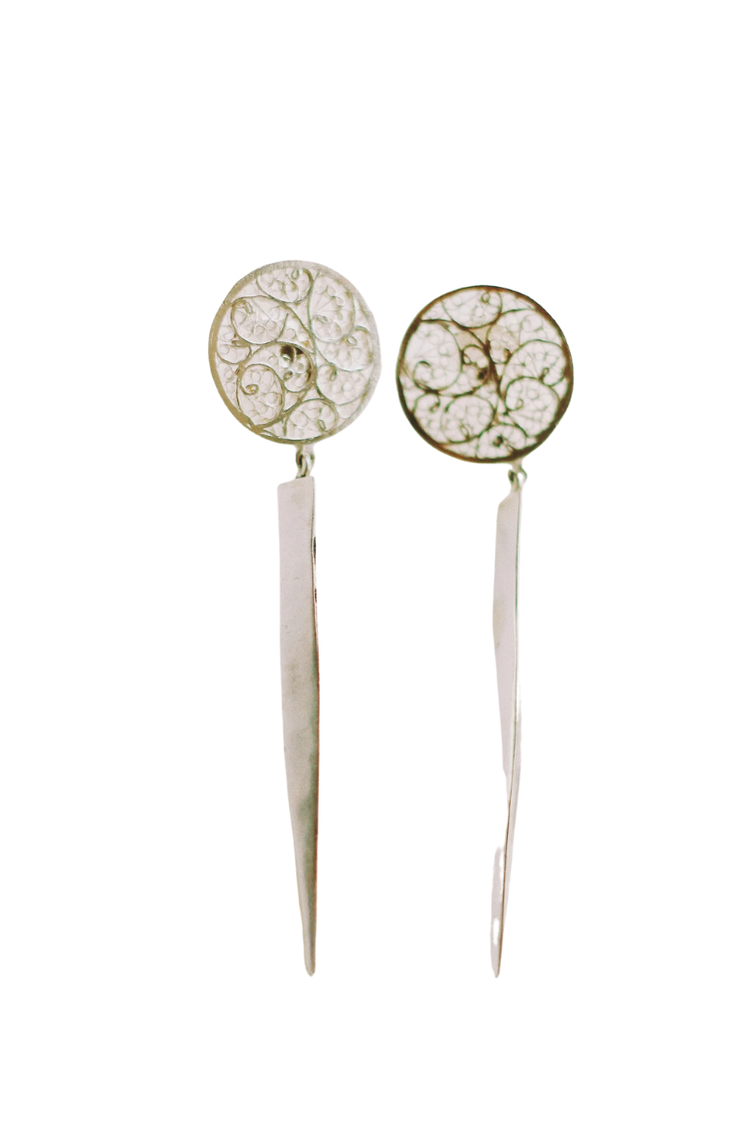 Full Moon Filigree Warrior Earrings