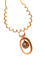 Ganesh In A Sisterhood Of Moons Necklace (Gold-Plated)