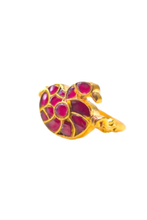 Load image into Gallery viewer, Hamsa Temple (Brass) Ring
