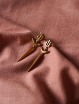 Trishul Moon Spike Earrings