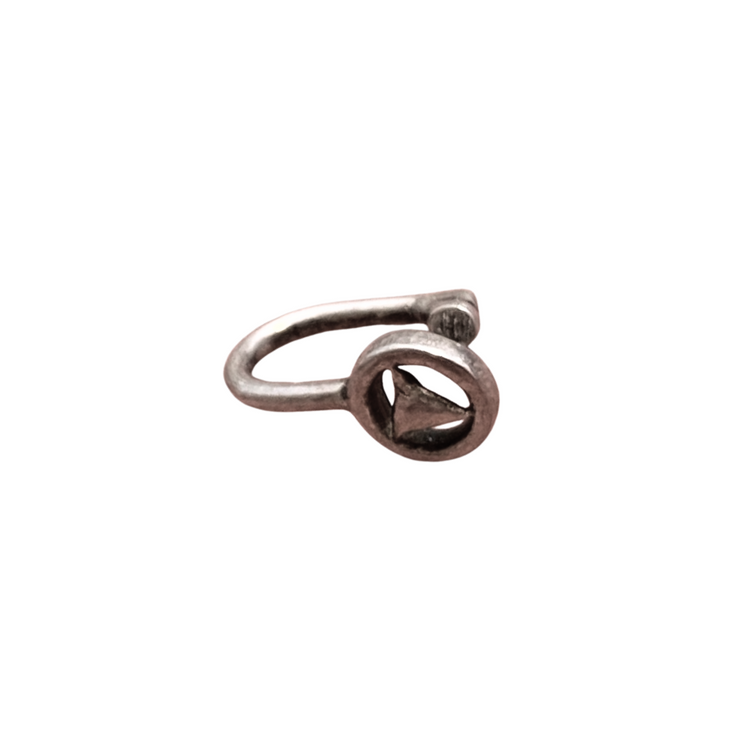 Yantra Downward Triangle Clip-on Nosepin Silver