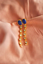 Load image into Gallery viewer, The Sita Lapis Mystical Rainshower Earrings
