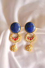 Load image into Gallery viewer, The Kavita Lapis Stud Festive Jadau Earrings
