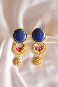 The Kavita Lapis Stud Festive Jadau Earrings