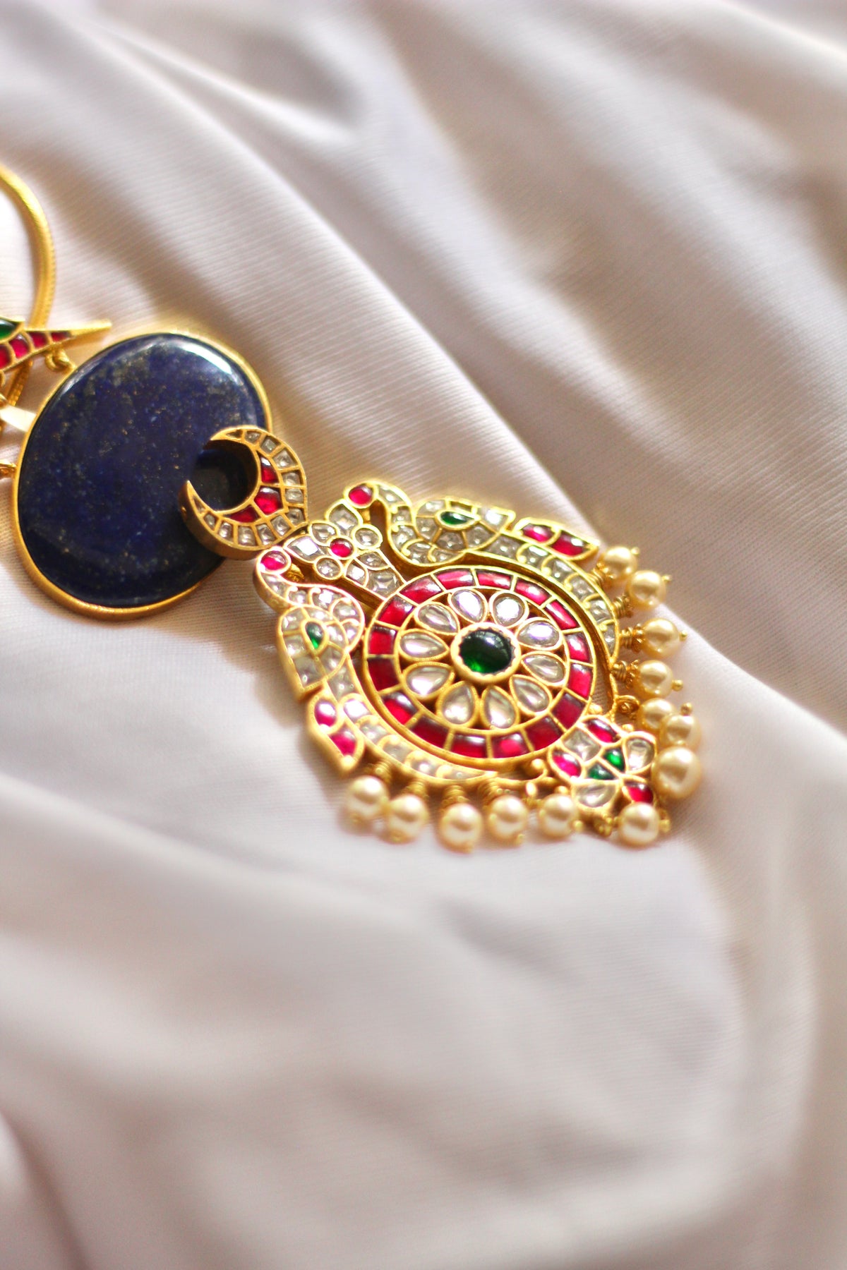 Nivedita Jadau Lapis Grandeur Necklace
