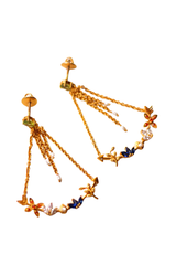 Kamadeva's Arrow In A Bow Peridot Stud Earrings (Gold-plated)