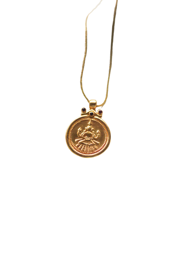 Lakshmi Coin Necklace (Silver)