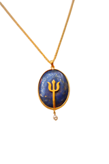 Lapis Lazuli Trishul Necklace