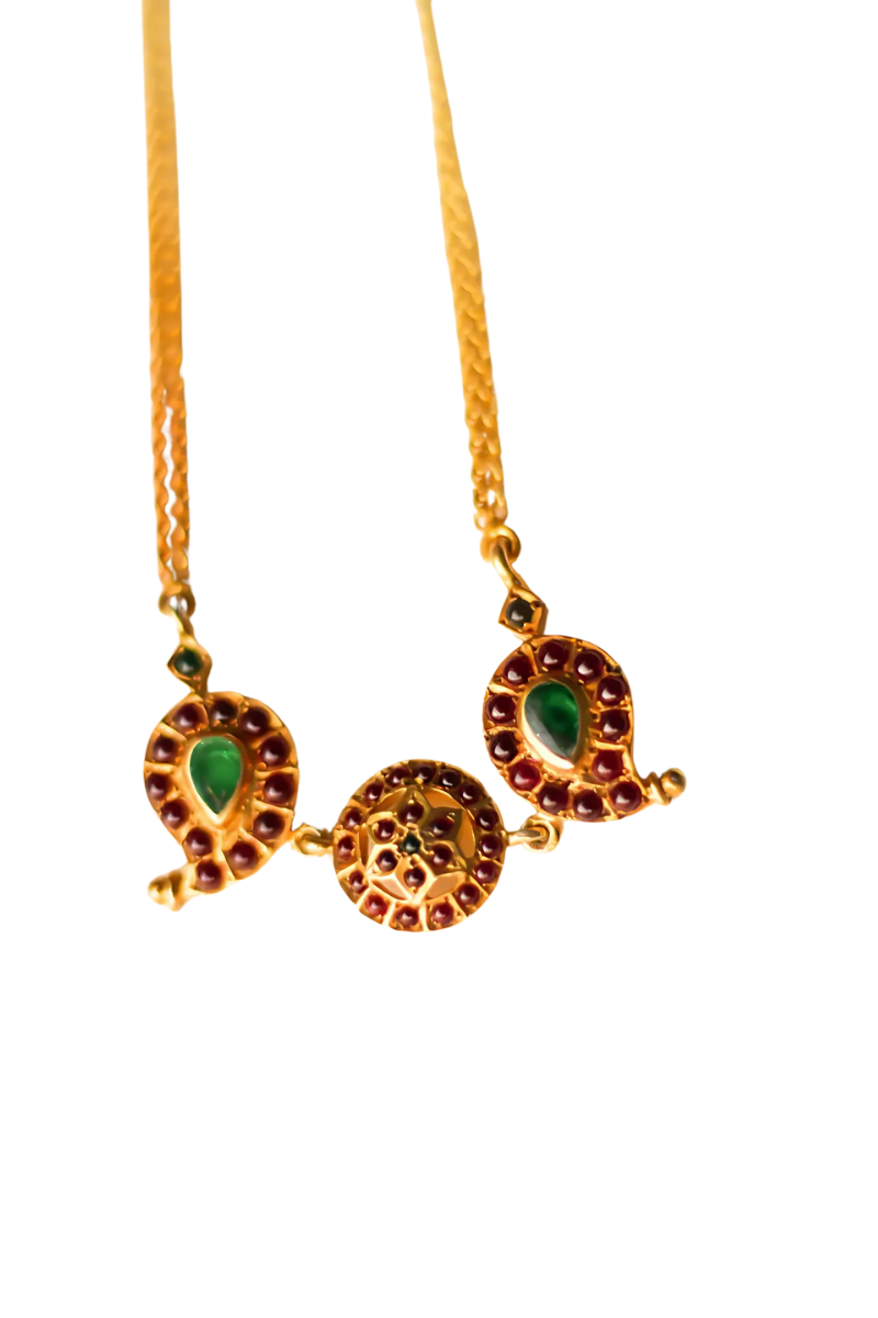 Mango Motif Necklace (Gold-Plated)