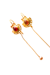 Ravi Varma Motif Chandelier Earrings (Gold-Plated)