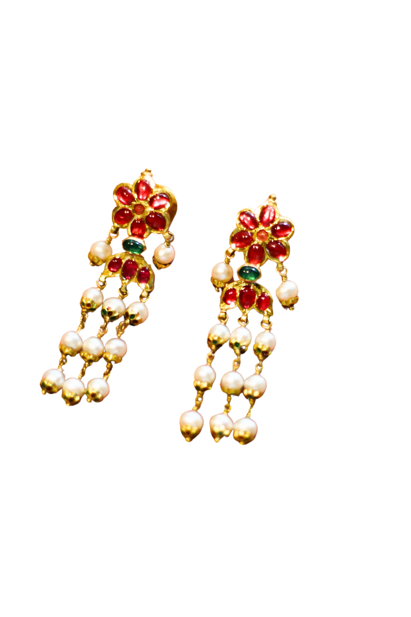 Rudrani Fine Floral Chandelier Earrings