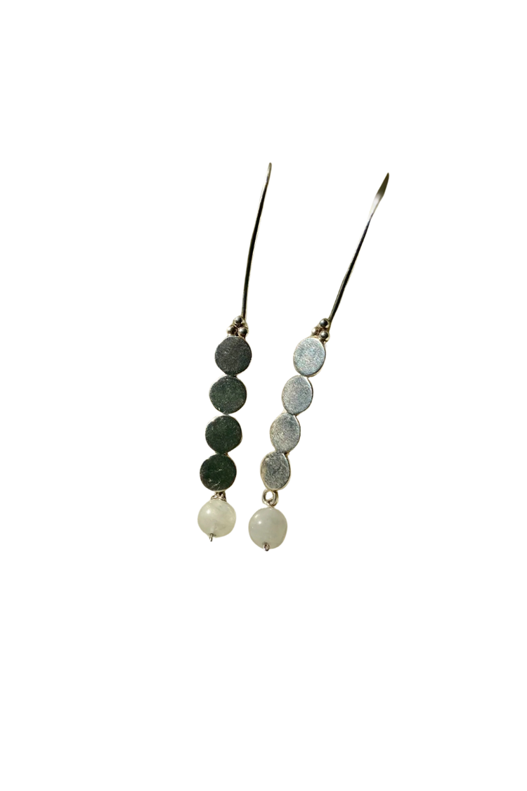 Sisterhood of Dots Hoop Earrings- Silver