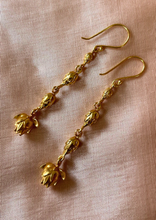 Load image into Gallery viewer, The Lotus Bud to Blossom Earrings (Gold-plated Silver)
