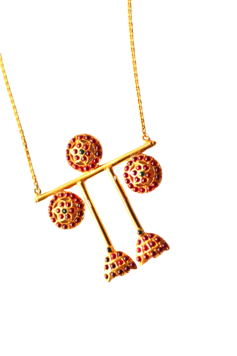 Temple Architecture Necklace (Gold-Plated)
