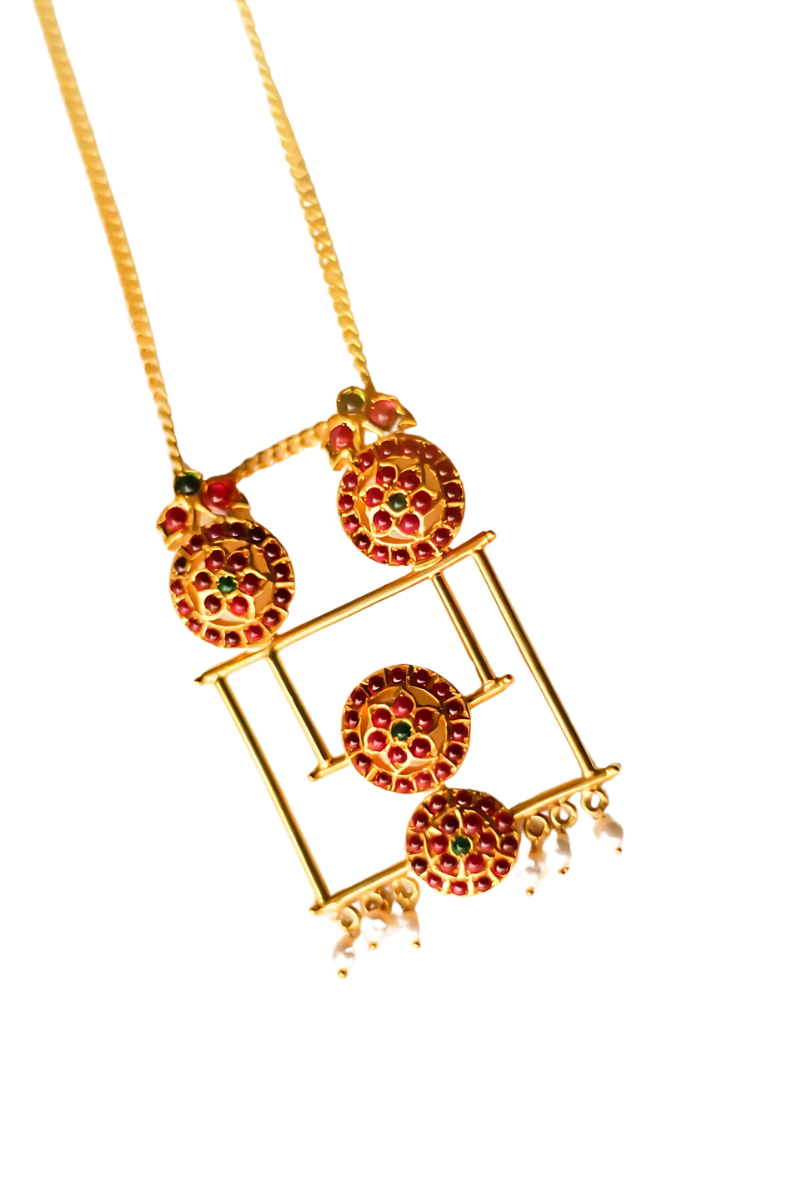 Temple Chariot Necklace (Gold-Plated)