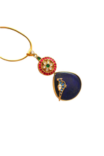 Load image into Gallery viewer, The Asha Parrot’s Abode Lapis Jadau Pendant
