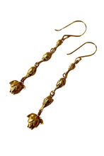 Load image into Gallery viewer, The Lotus Bud to Blossom Earrings (Gold-plated Silver)
