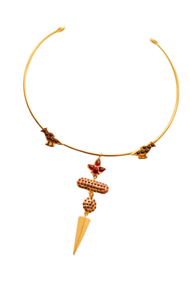 The Rudrani Motif Choker (Gold-Plated)