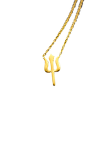 Trident Trishul Power Pendant Necklace (Gold-plated)