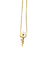 Trident Trishul With Naga Necklace (Gold-Plated)