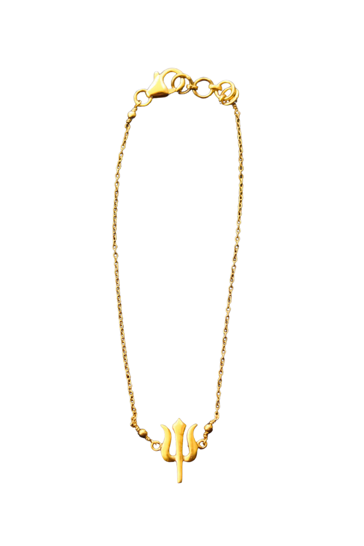 Trishul Bracelet (Gold-plated)
