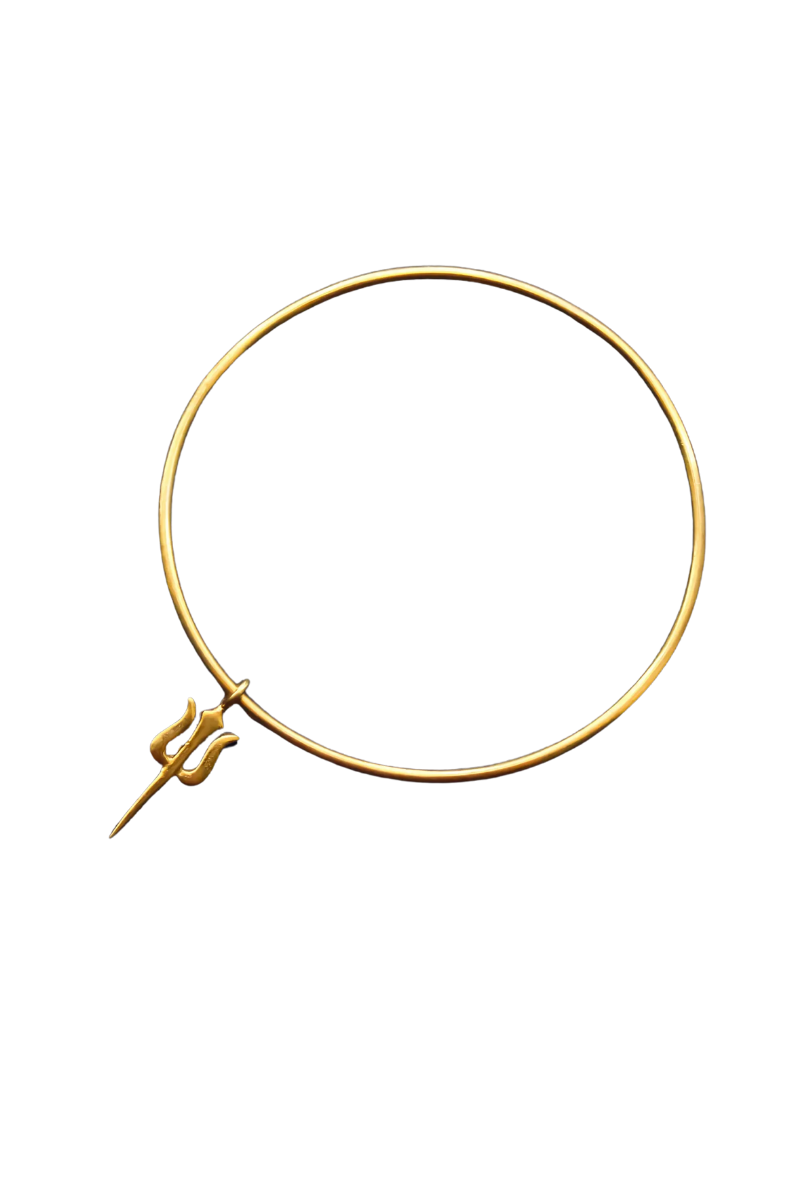 Trishul Charm Bangle (Gold-Plated)