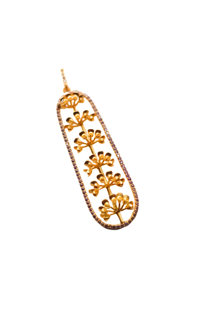 Tulsi Flowering Buds Necklace (Gold)