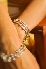 Dots In An Orbit Bangle (Single)- Silver