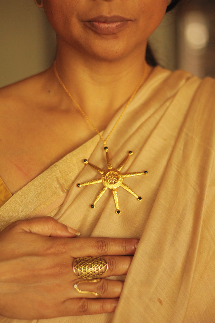 Sun Necklace- Gold Plated