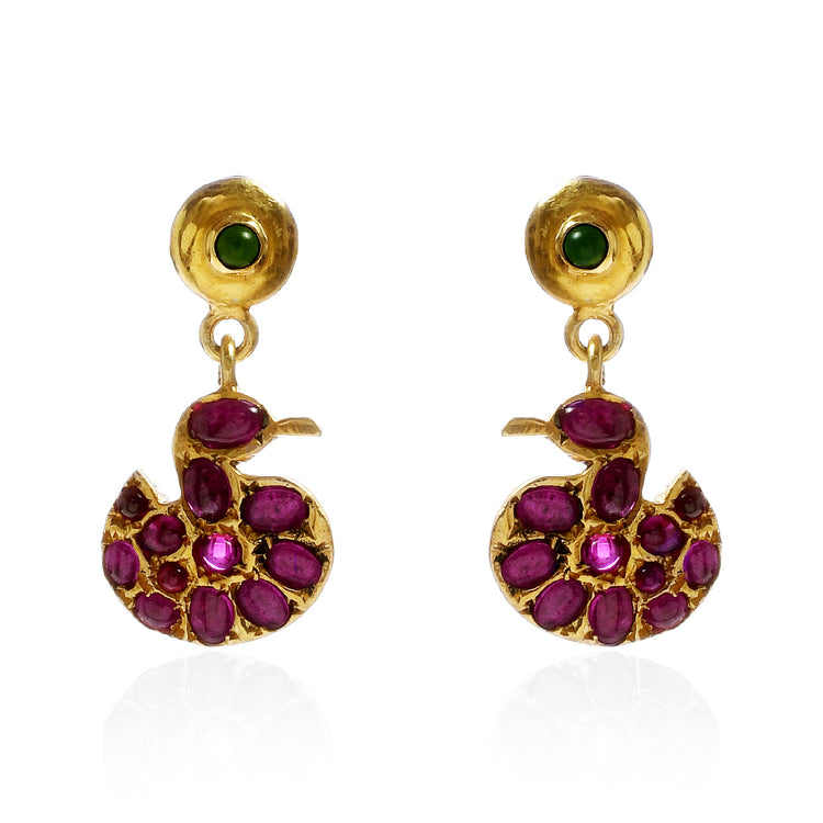 Swan Drop Earrings