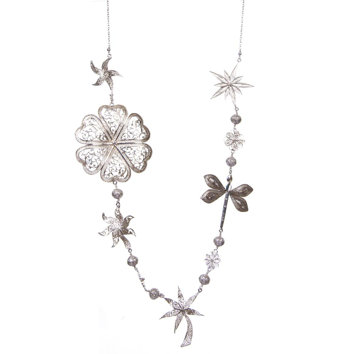 Enchanted Filigree Silver Forest On My Neck