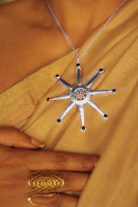 Sun Necklace- Silver