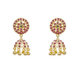 Lotus Flower Stud Aparna Jhumkis