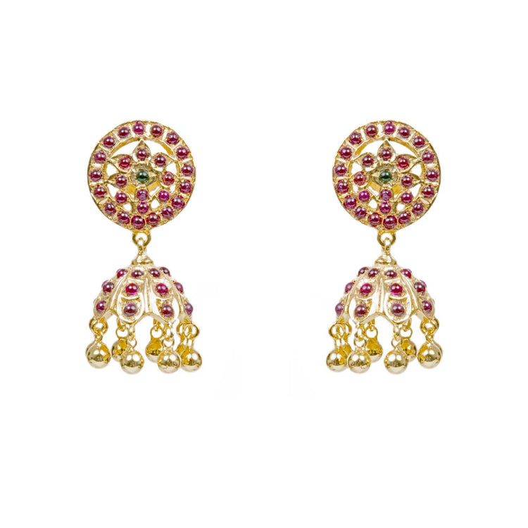 Lotus Flower Stud Aparna Jhumkis