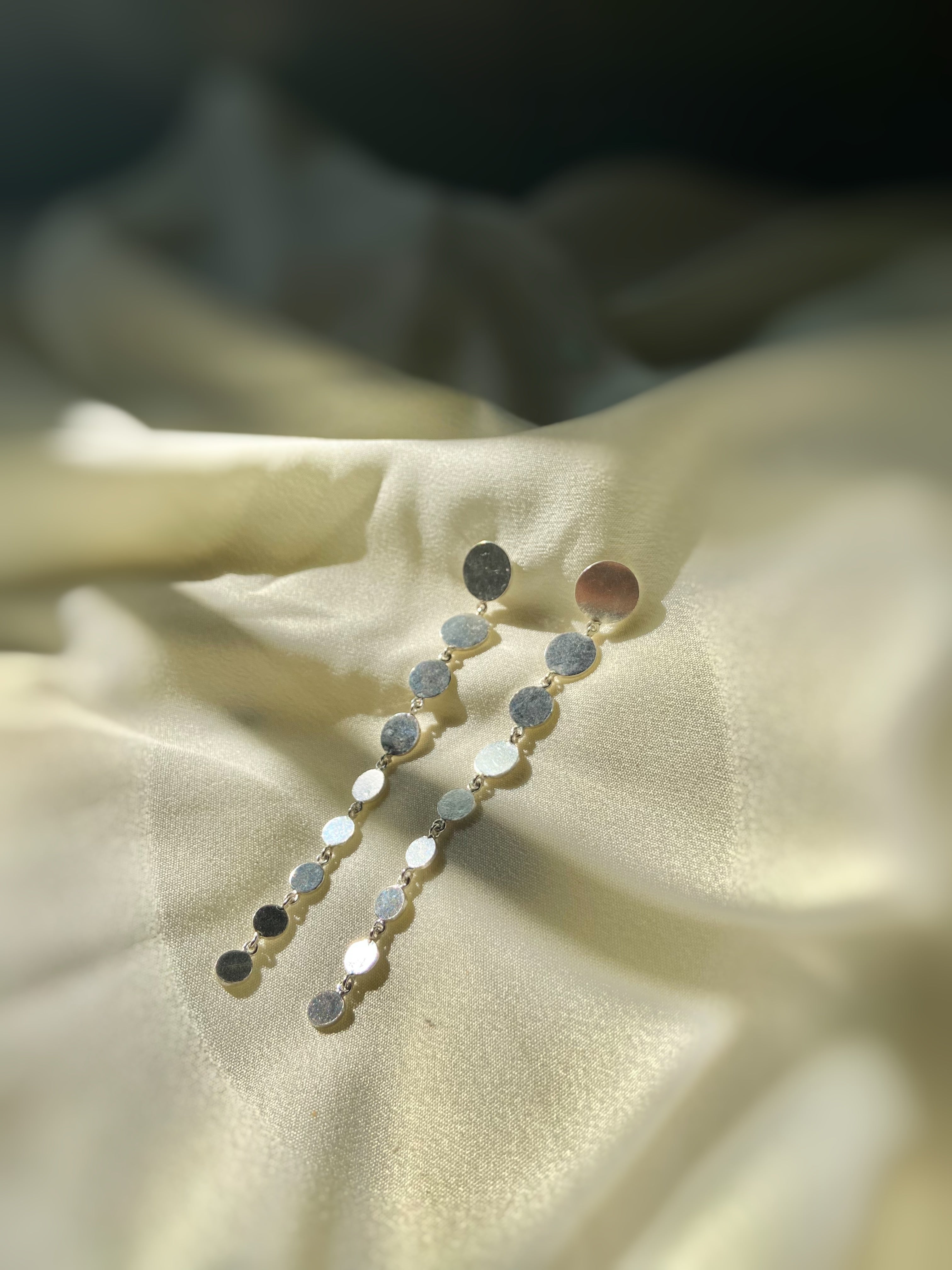 Dot Tributary Earrings- Silver