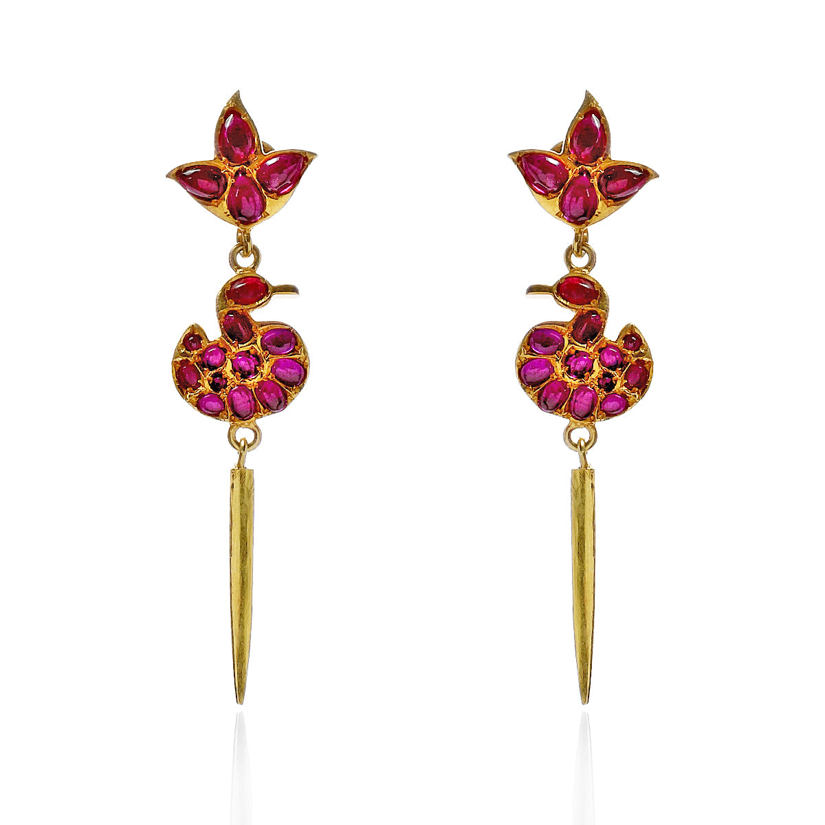 Lotus Wisdom Abundance Swan Warrior Earring