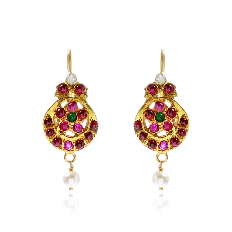 Meenakshi Goddess Hoop Earring