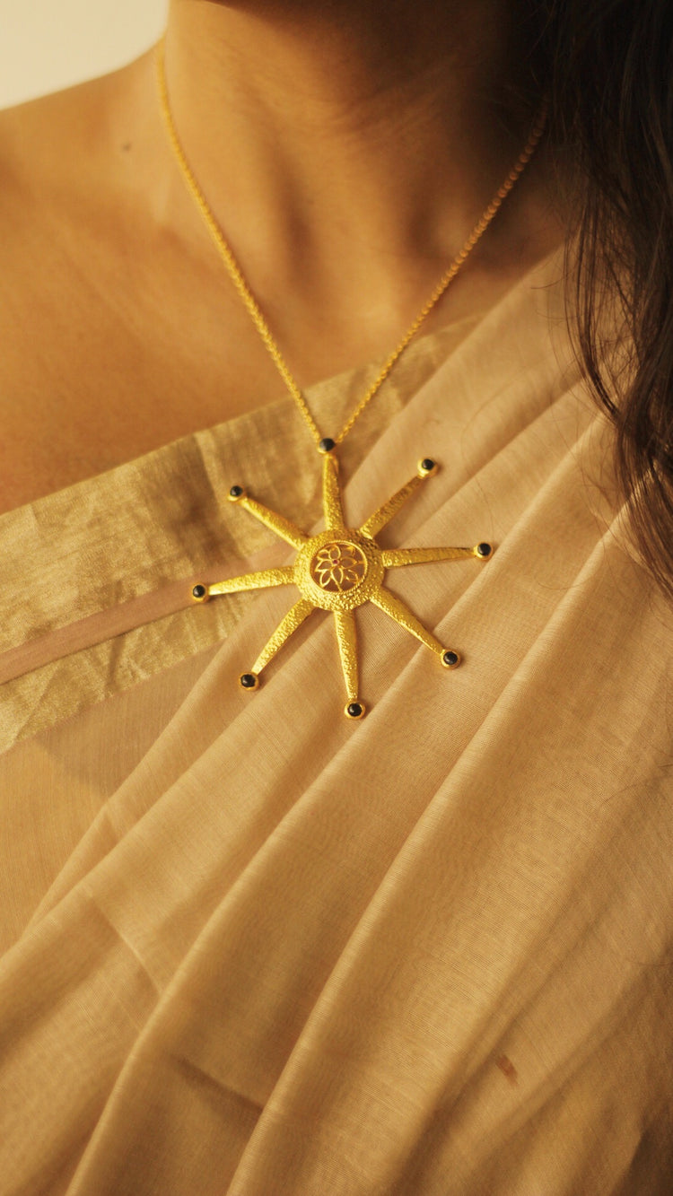 Sun Necklace- Gold Plated