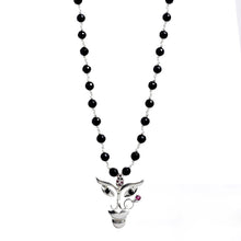 Load image into Gallery viewer, Durga Pendant With Black Onyx Chain (Silver Small)
