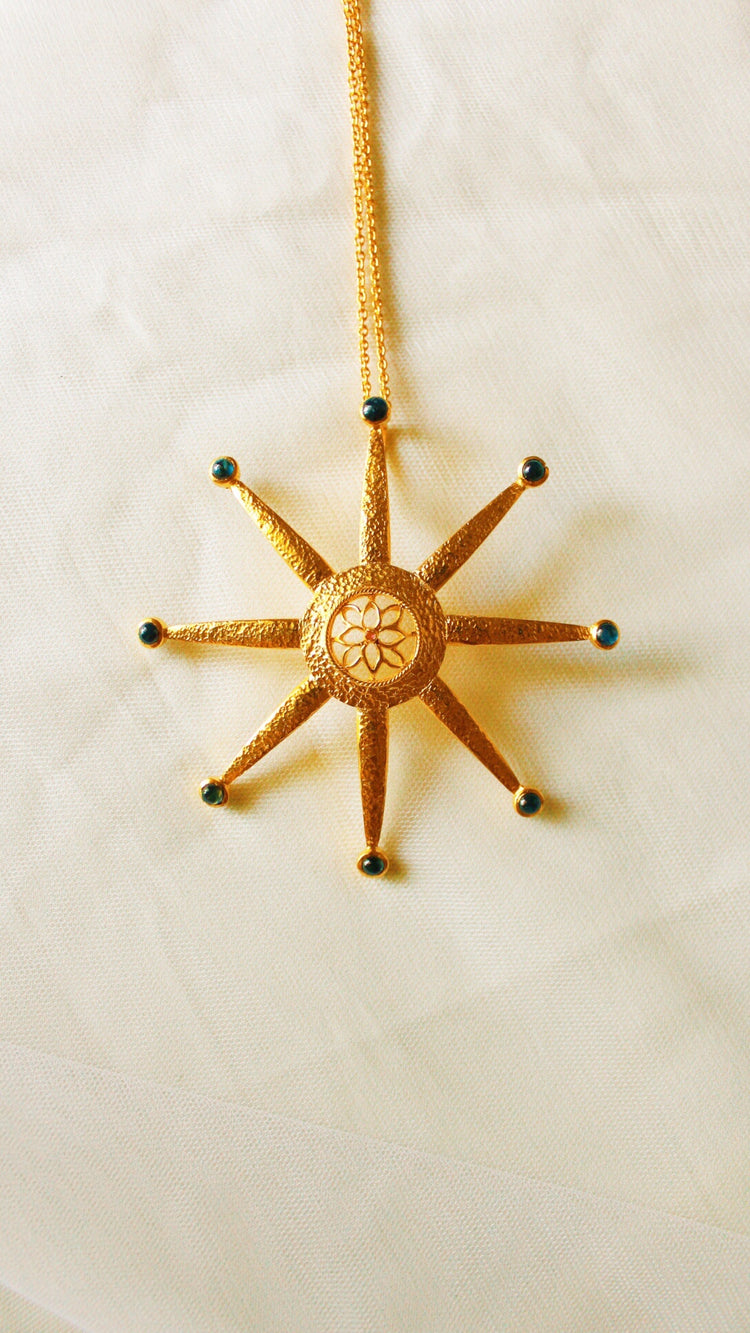 Sun Necklace- Gold Plated