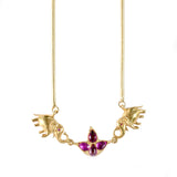 Lakshmi Lotus Elephant Necklace