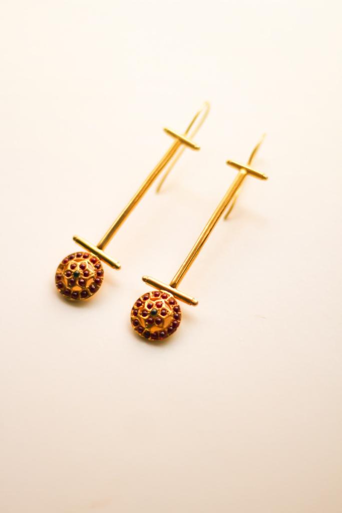 Ancient Circle Totem Earrings (Gold-Plated)