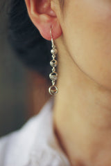 Beaten Phases of the Moon Hook Earrings