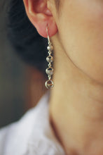 Load image into Gallery viewer, Beaten Phases of the Moon Hook Earrings
