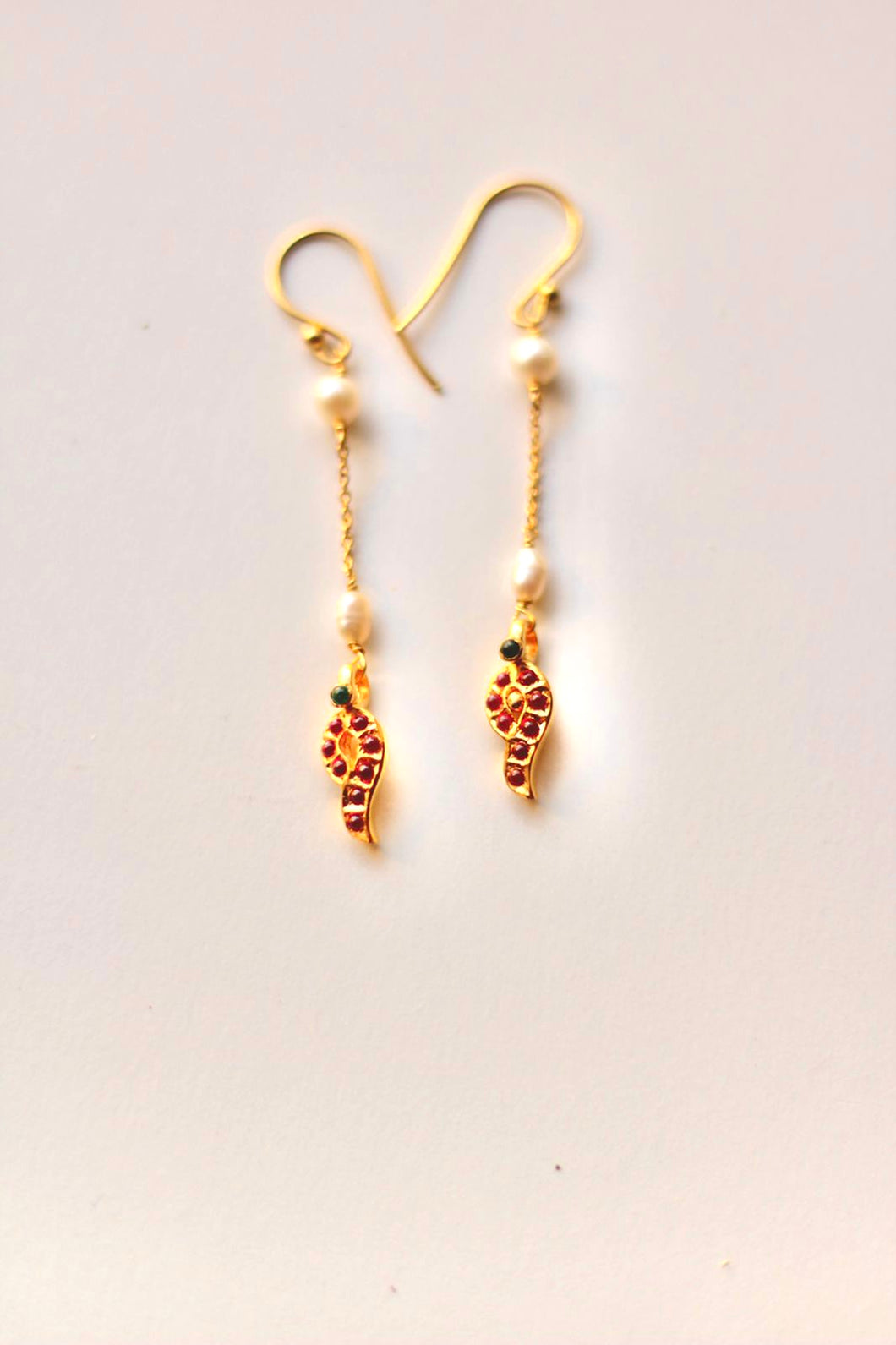 Dew Drops Temple Earrings (Gold-Plated)