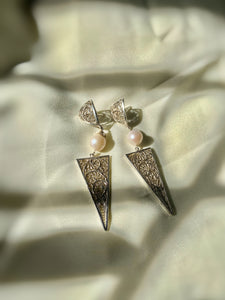 Anaya Filigree Warrior Earrings- Silver