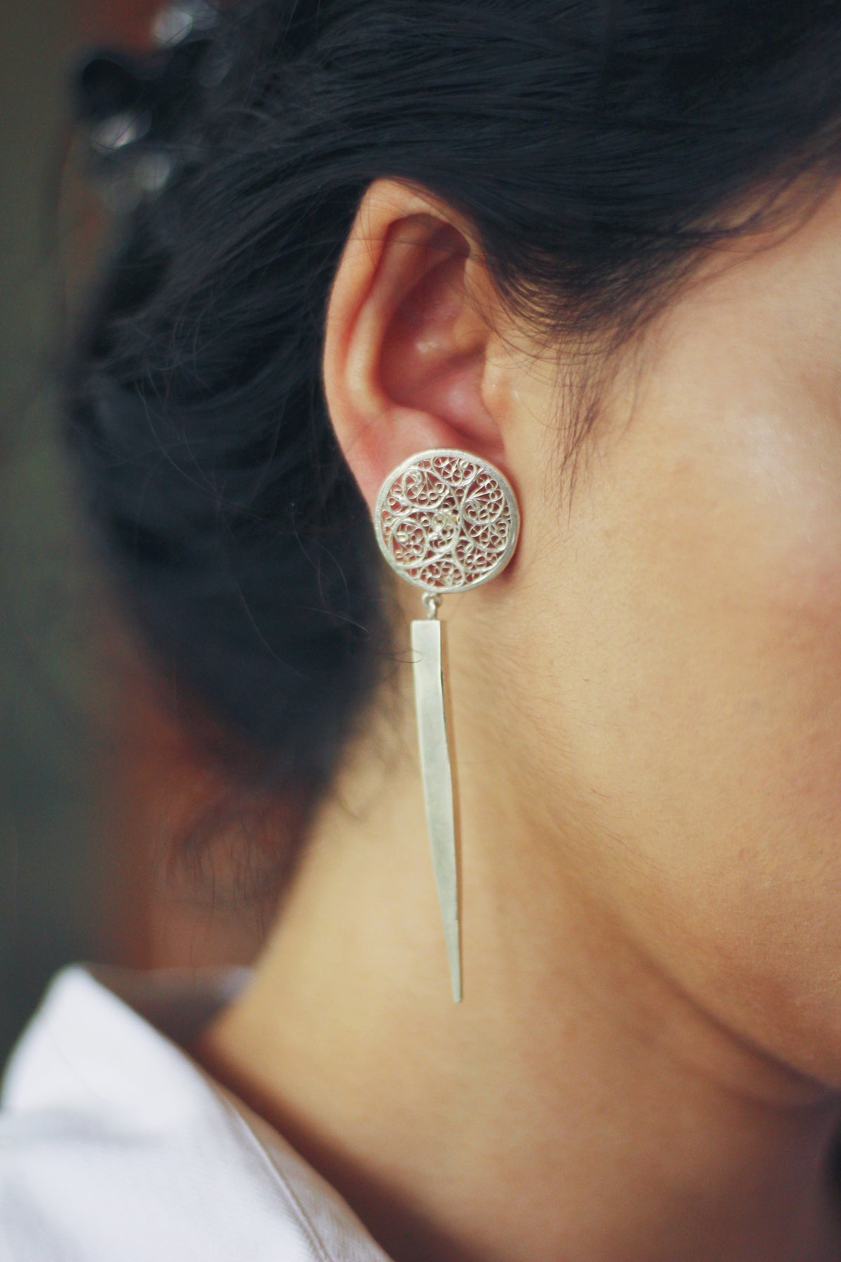 Full Moon Filigree Warrior Earrings