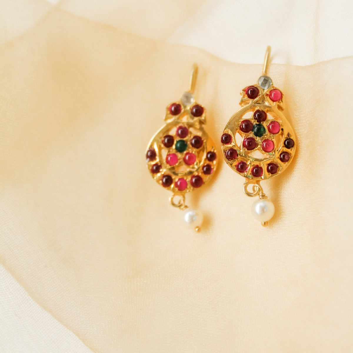 Meenakshi Goddess Hoop Earring