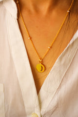 Ardhacandrakara Pearl Necklace  (Gold-Plated)