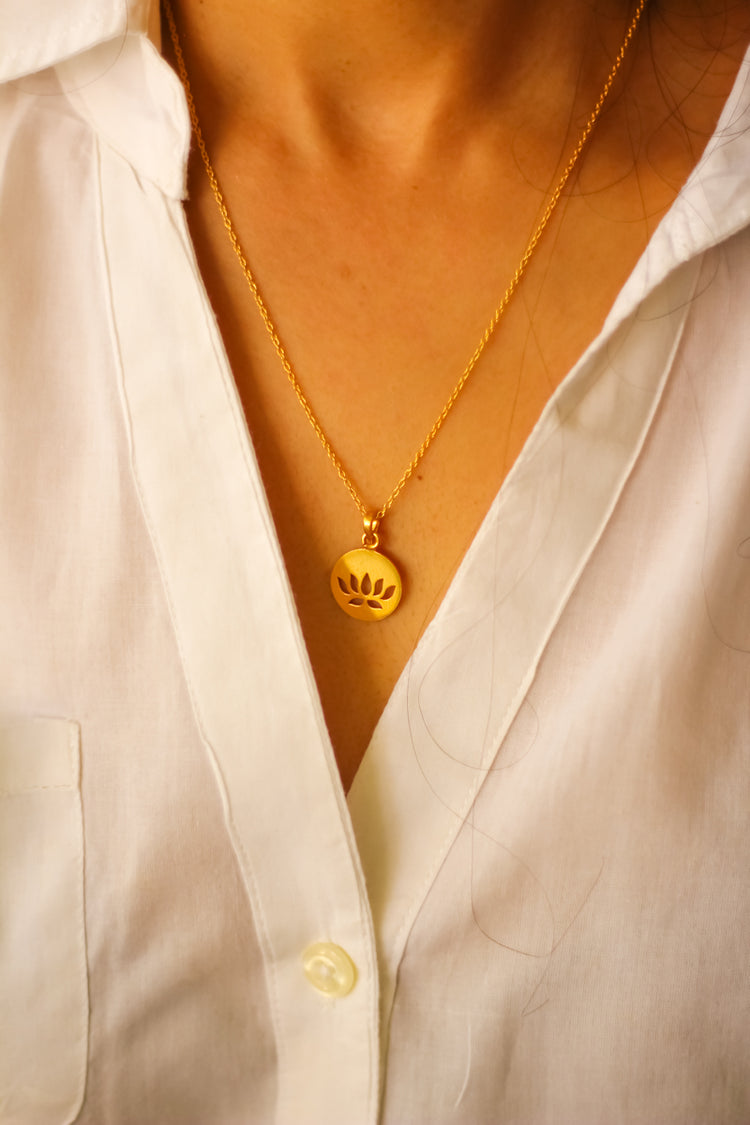 Teratai (Lotus) Necklace (Gold-Plated)